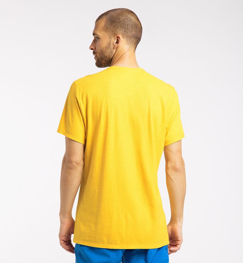 Haglöfs Mens Träd T-Shirt Yellow New Zealand 08164KOSJ